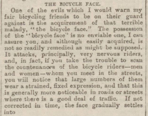 bicycle face article 2